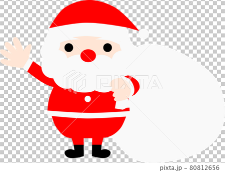 手を振るサンタクロース　クリスマス素材 80812656