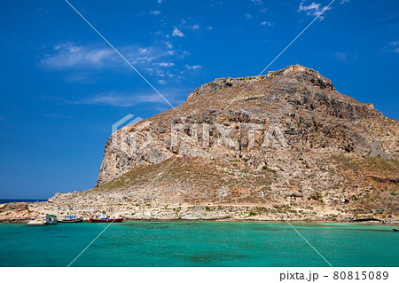 Venetian fort at Imeri Gramvousa island Crete Greece 80815089