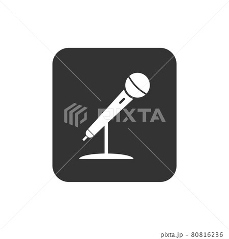 Microphone mic icon. Vector illustration, flat design. 80816236