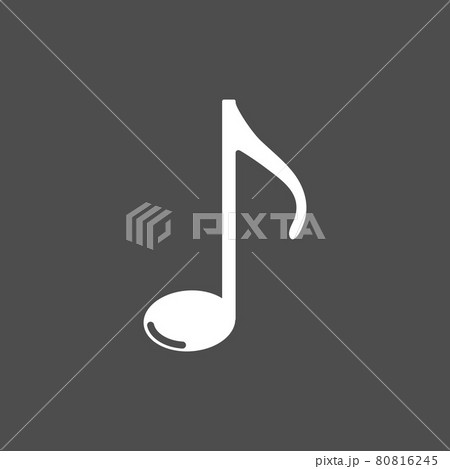 Music icon, note sign. Vector illustration, flat design. Music icon, note sign. Vector illustration, flat design. 80816245
