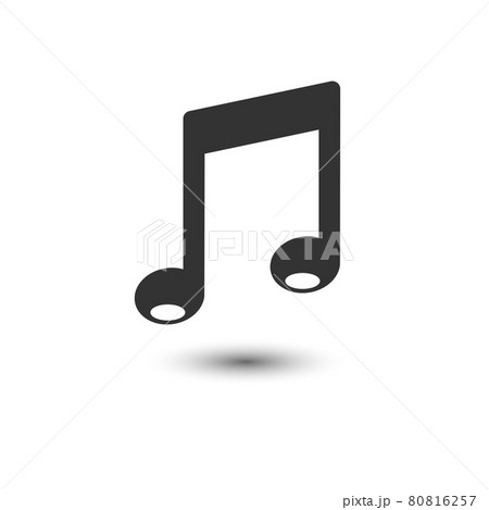 Music icon, note sign. Vector illustration, flat design. 80816257