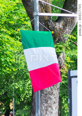 Italian flag on the street. 80817705