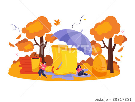 Cozy Fall Concept Illustration Cozy Fall Concept Illustration 80817851