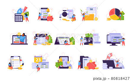 Monthly Payments Icon Set 80818427