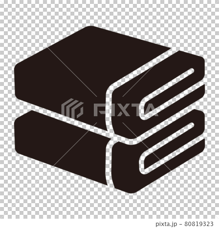 シンプルなタオルのアイコン/白背景 80819323