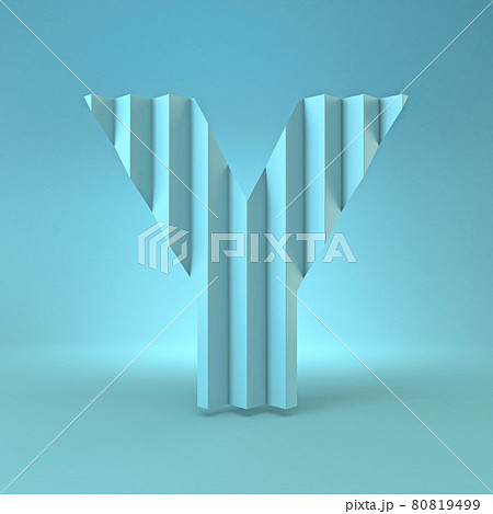 Cold blue font Letter Y 3D Cold blue font Letter Y 3D 80819499