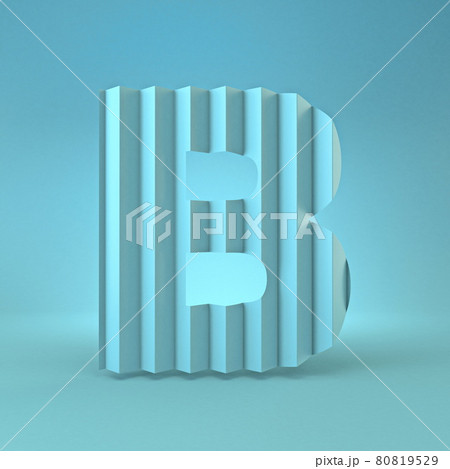 Cold blue font Letter B 3D Cold blue font Letter B 3D 80819529