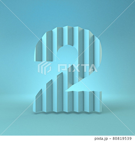 Cold blue font Number 2 TWO 3D 80819539