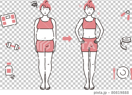 人物 ダイエットイメージ女性 80819888