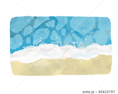 柔らかいタッチの海のイラスト 80820787