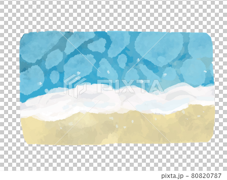 柔らかいタッチの海のイラスト 80820787