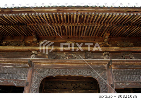 願勝寺の門のひさし 80821038