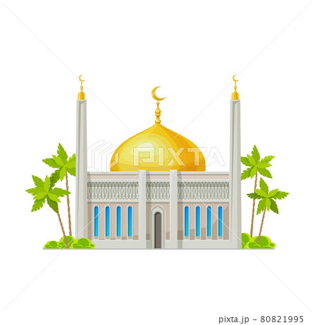 Muslim mosque, Islam religion temple building icon Muslim mosque, Islam religion temple building icon 80821995