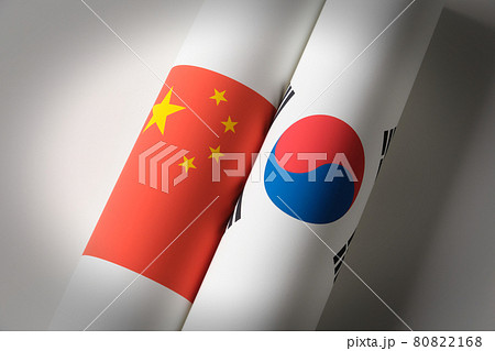 国旗のイメージ 中国 韓国 国旗のイメージ 中国 韓国 80822168