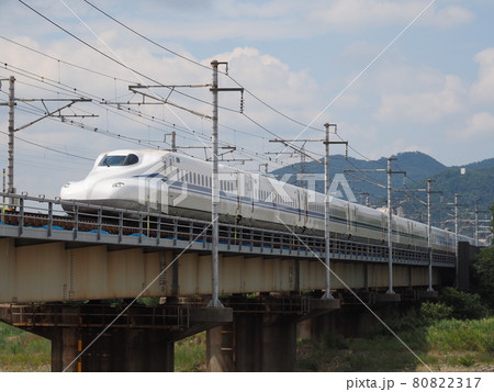 新幹線N700S　J8編成　愛知川橋梁にて 80822317