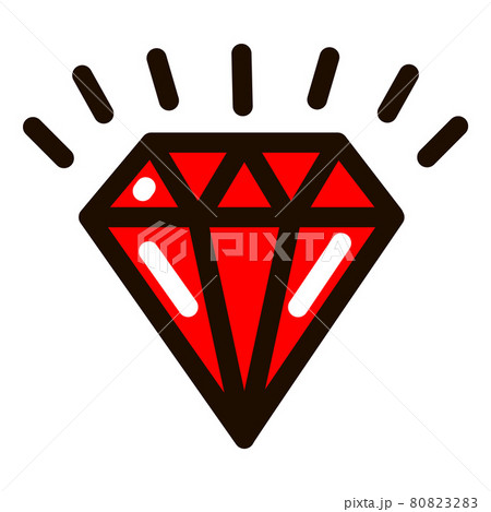 Red Diamond in the style of old school tattoo 80823283