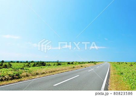 北海道 夏の青空 エサヌカ線 北海道 夏の青空 エサヌカ線 80823586