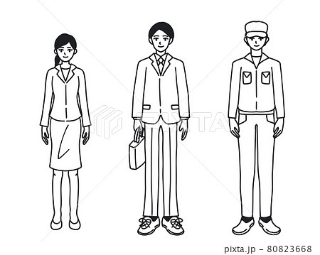 会社員 線画 会社員 線画 80823668