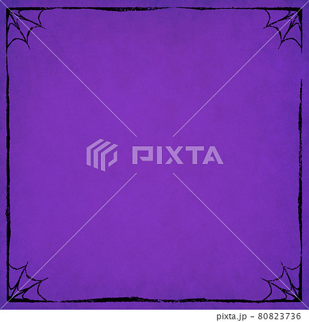 ハロウィンの紫色のフレーム背景 80823736