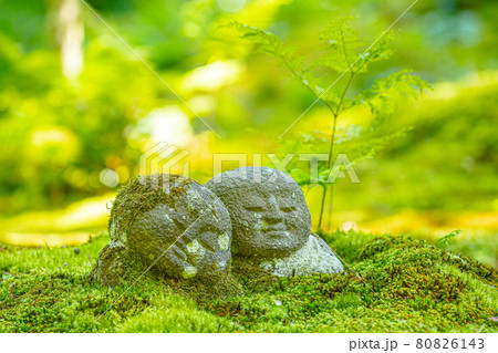 京都　大原三千院　わらべ地蔵 80826143