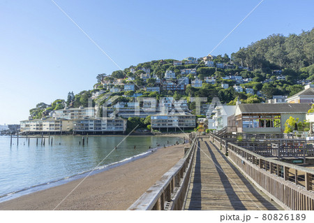 wooden pier of Sausalito near San Francisco,CA 80826189