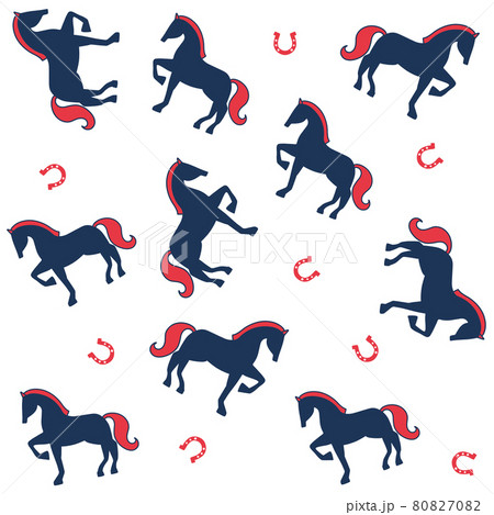 Horse Equestrian Sport Art  Design for t-shirt, greeting card or poster design Background Vector Illustration. 80827082