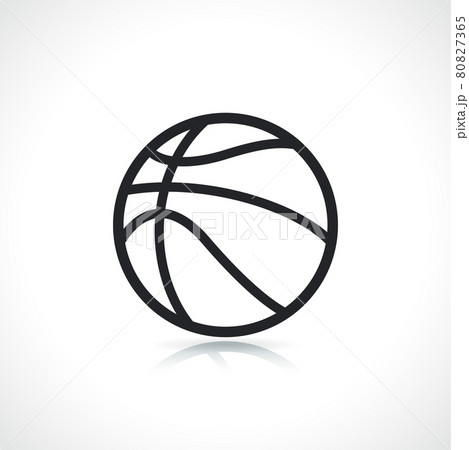 Basketball Ball Thin Line Iconのイラスト素材
