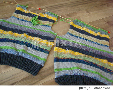 編物　セーター　ハンドメイド 80827588