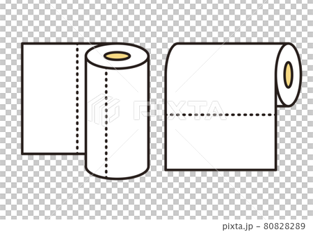 シンプル イラスト キッチンペーパーのベクターイラストのイラスト素材 80