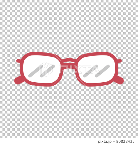 シンプル　イラスト　めがねのベクターイラスト 80828433
