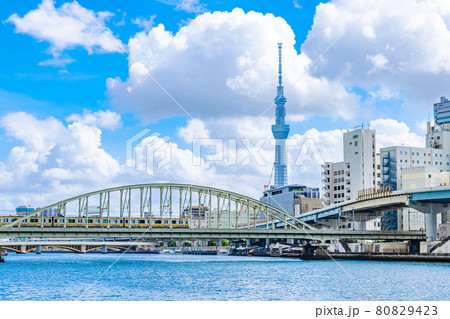 東京の都市風景 両国橋周辺の風景 東京の都市風景 両国橋周辺の風景 80829423