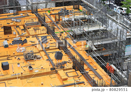 建築現場　躯体工事（くたいこうじ） 　 80829551