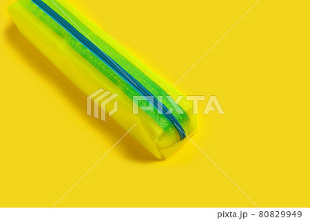 yellow bright pencil case. office and school accessories yellow bright pencil case. office and school accessories 80829949