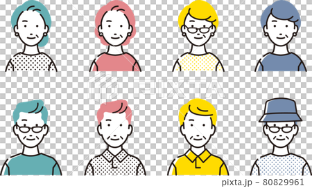 Person senior set Person senior set 80829961