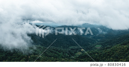 Scenic View Of Majestic Mountain Range In Summer 80830416