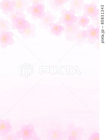ピンクの花の水彩イラストの壁紙のイラスト素材