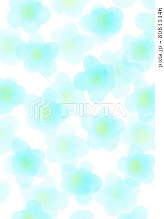 ブルーの花の水彩イラストの壁紙のイラスト素材