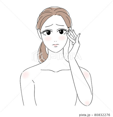 女性 美肌 肌トラブル 美容 スキンケア 悩む顔 困り顔 女性 美肌 肌トラブル 美容 スキンケア 悩む顔 困り顔 80832276