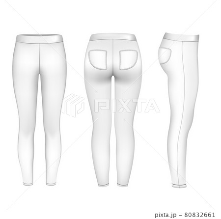 Women sport pants mockup, vector illustration. Gym leggings. Sweatpants for fitness, yoga, running. Sportswear fashion. Women sport pants mockup, vector illustration. Gym leggings. Sweatpants for fitness, yoga, running. Sportswear fashion. 80832661