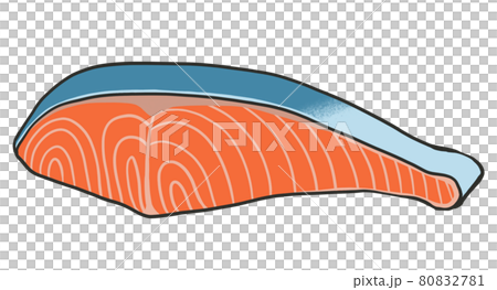 Salmon fillet (slice) illustration - Stock Illustration [80832781] - PIXTA