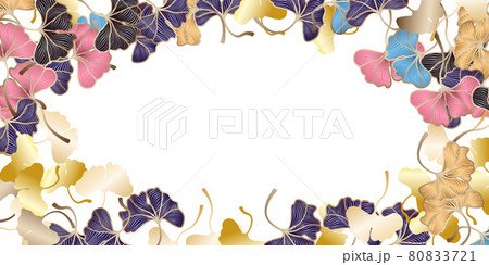 Ginkgo biloba leaf floral ornament Ginkgo biloba leaf floral ornament 80833721