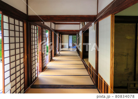 京都、東福寺'芬陀院の廊下 京都、東福寺'芬陀院の廊下 80834078