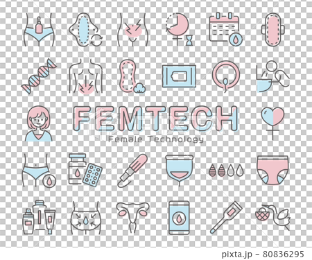 フェムテック　アイコンセット 80836295