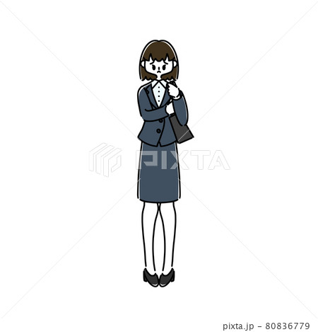 困り顔の女性 80836779