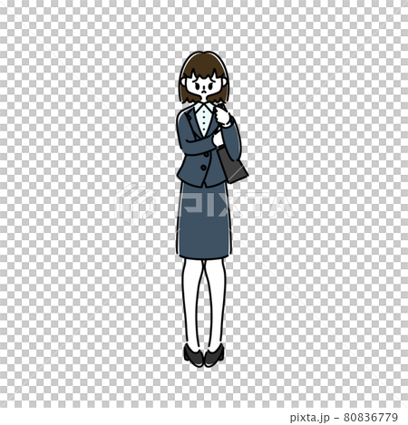 困り顔の女性 80836779
