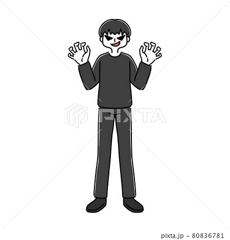 襲いかかる不審人物　男性2 80836781