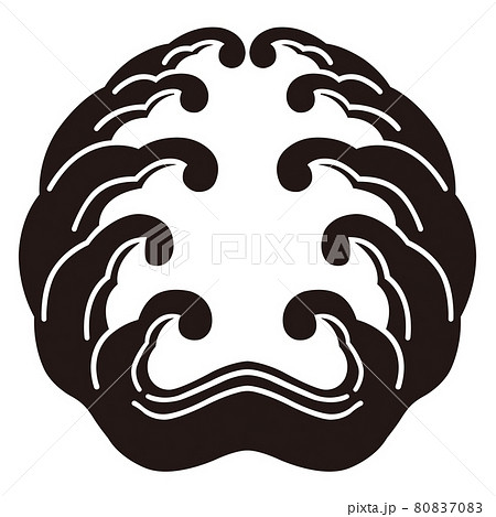家紋　浪 80837083