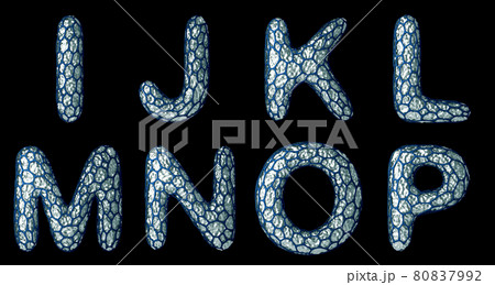 Realistic 3D letter set I, J, K, L, M, N, O, P made of silver shining metal . Realistic 3D letter set I, J, K, L, M, N, O, P made of silver shining metal . 80837992