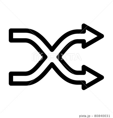 シンプルなシャッフルのベクターイラスト シンプルなシャッフルのベクターイラスト 80840031