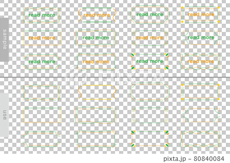 Orange Green Yellow Title Heading Button... - Stock Illustration ...